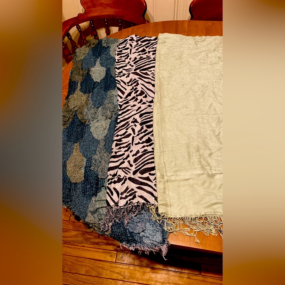3 scarves
